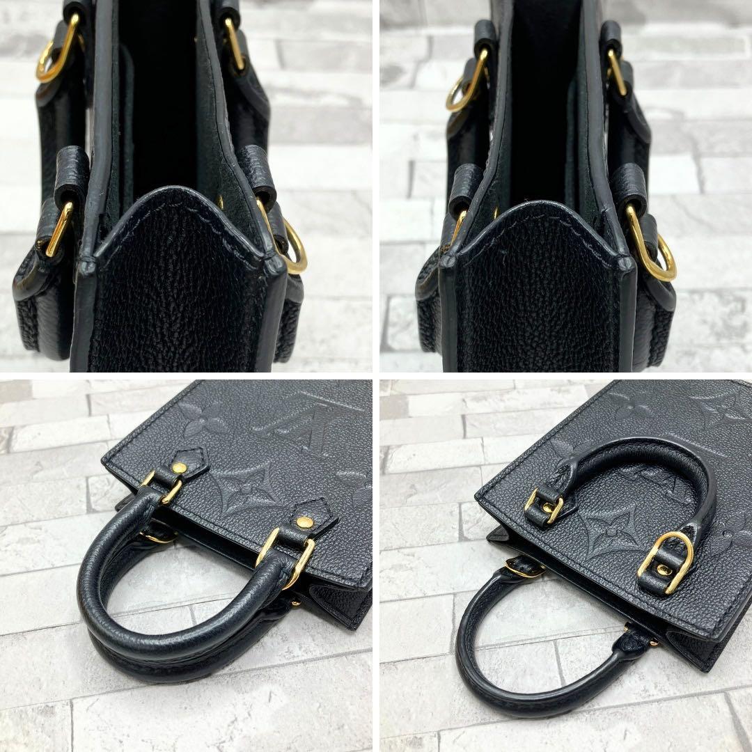 ルイヴィトン プティット・サックプラ ミニバッグ モノグラム　アンプラント　黒