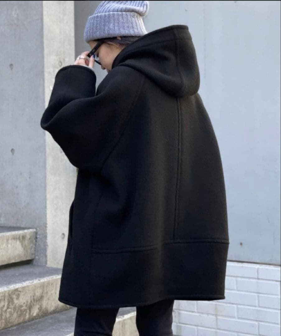 特価⭐️AP STUDIO⭐️ライトモッサオーバーフーディーコート　ブラック