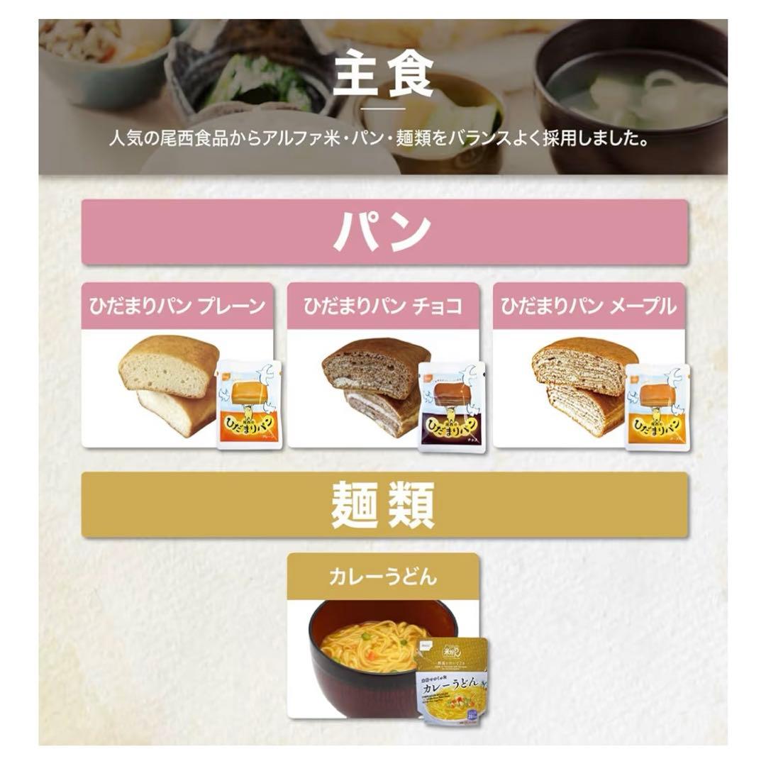 長期保存の非常食セット 栄養バランス 心も身体も満たされる非常食セット 7日分