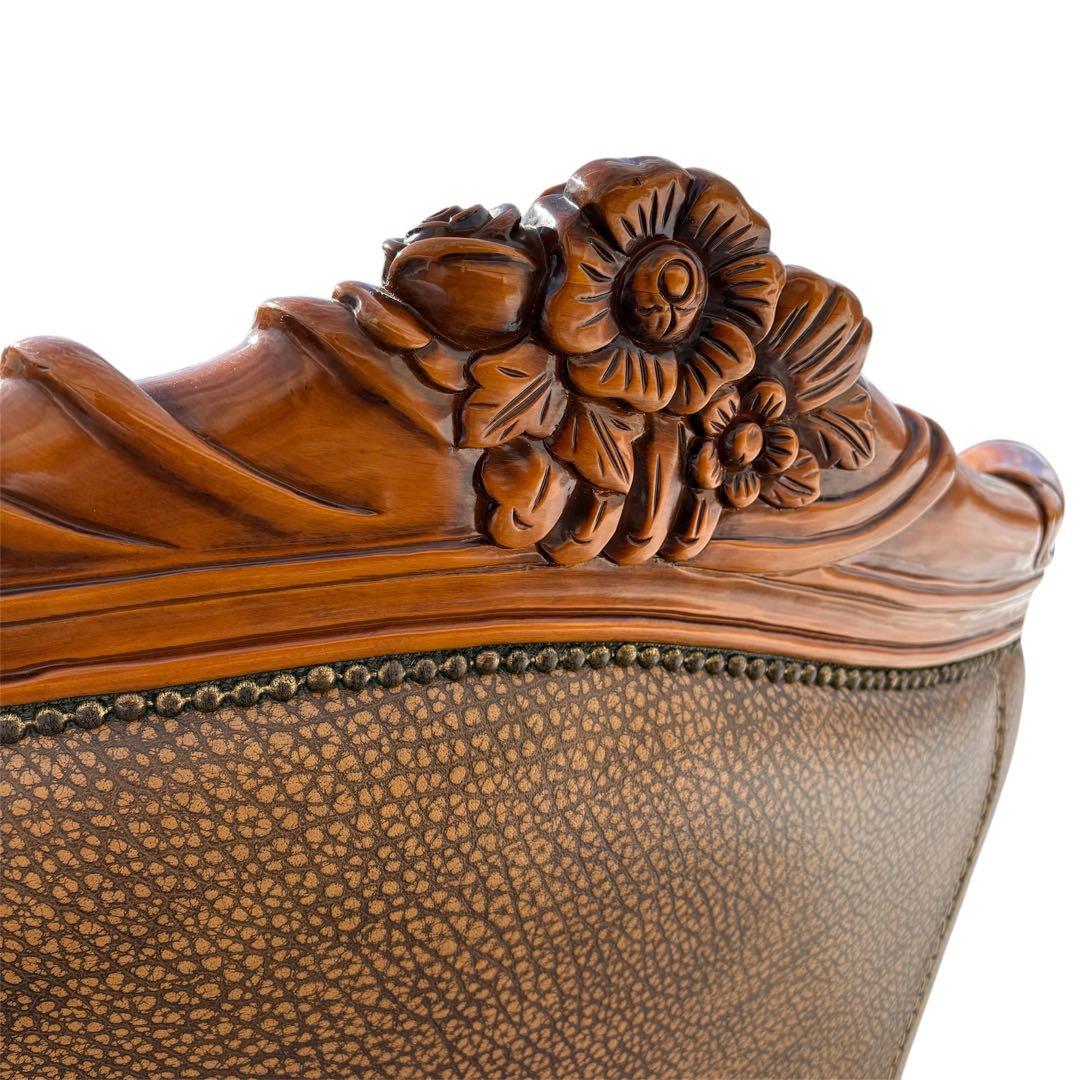 【送料込】ロココ調　ヴィンテージ　1Pソファ　ヨーロピアン　アンティーク　②