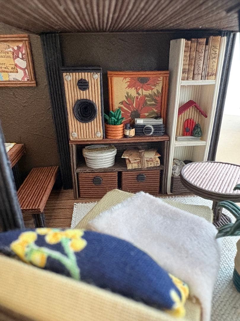 エコクラフト　紙バンド　ミニチュアキッチン（ライトアップ）