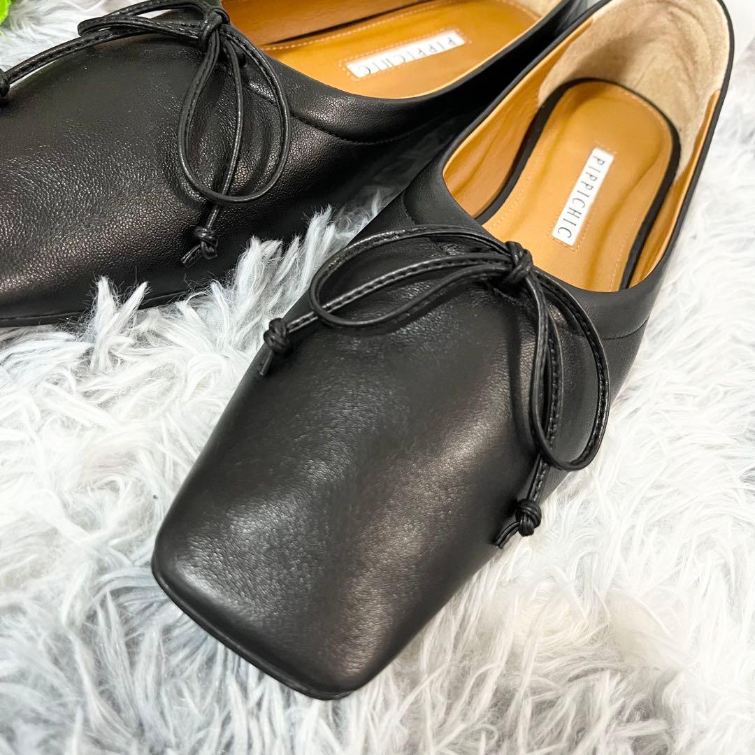 美品　PIPPICHIC AMBER BALLET バレエシューズ　黒　38