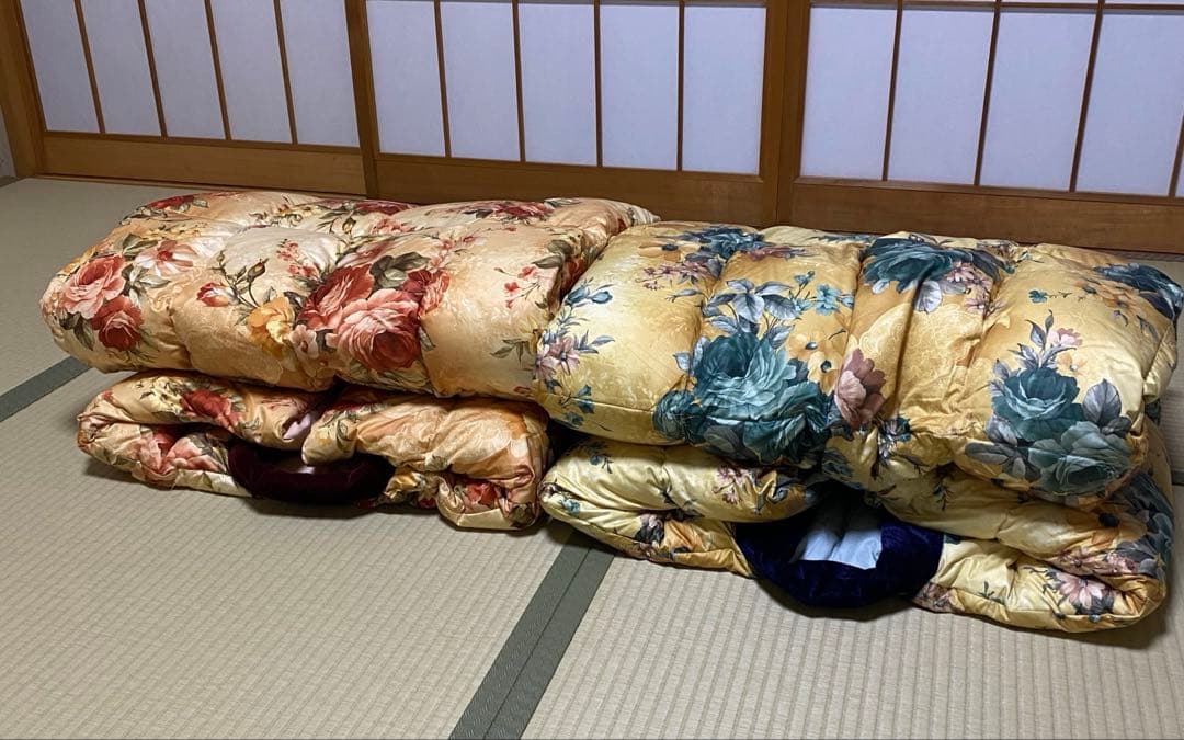 羽毛かい巻きセット（赤・青）