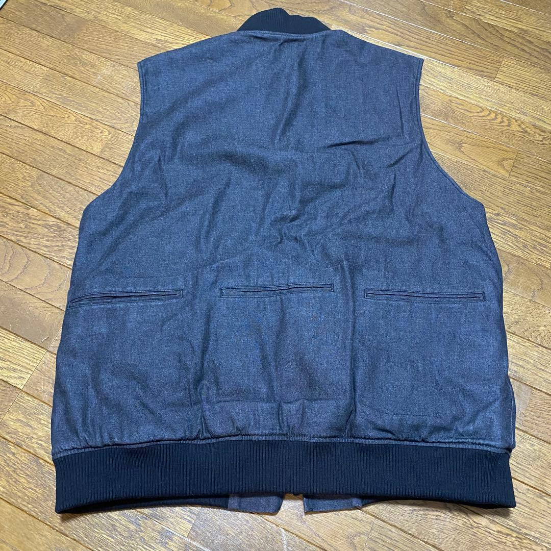 ササフラス リバーシブルベスト XL デニム フリース