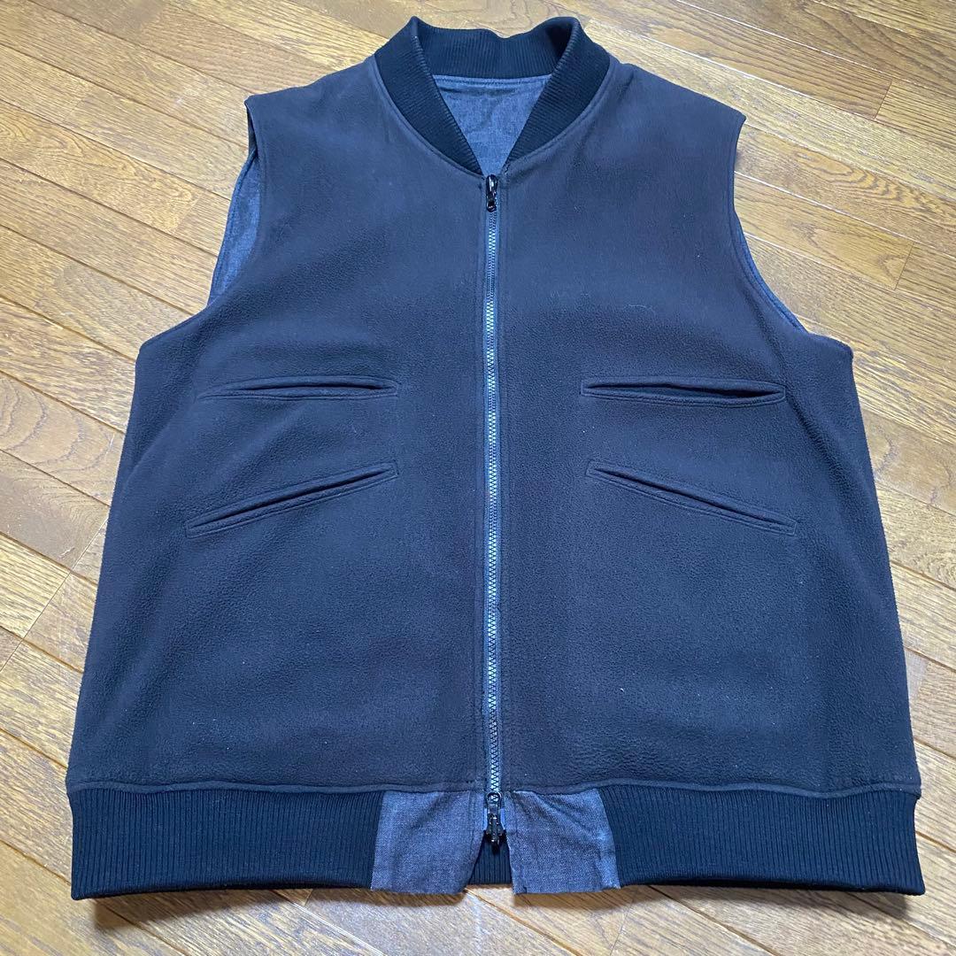 ササフラス リバーシブルベスト XL デニム フリース