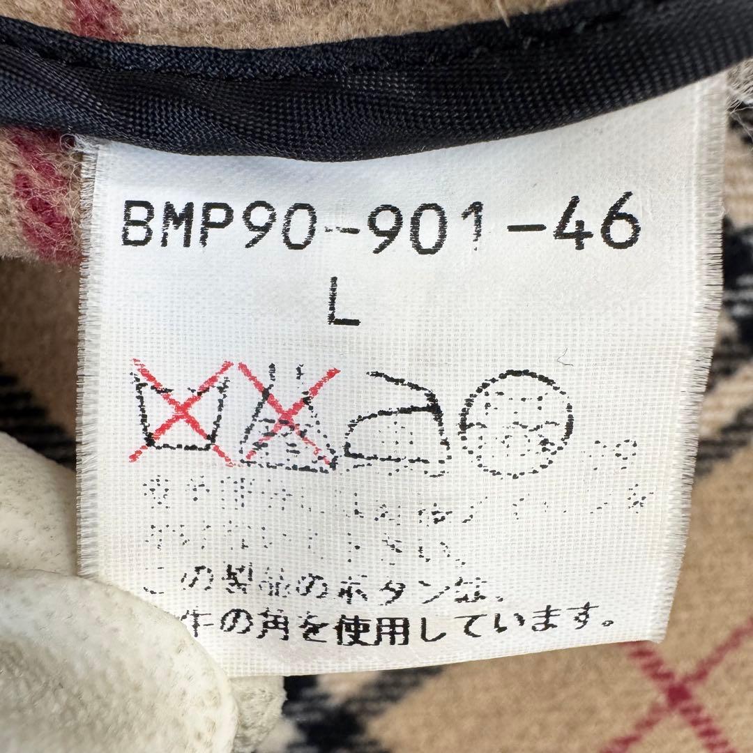 バーバリーブラックレーベル　ダッフルコート　ノバチェック　ウール　Lサイズ