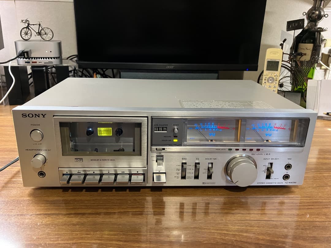 SONYソニー カセットデッキ TC-K45M（修理済 概ね美品）と取扱説明書