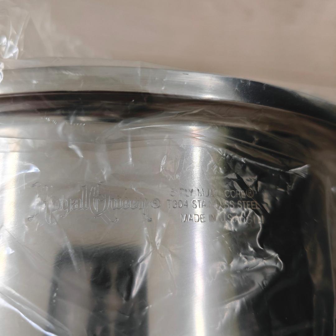 新品 IH対応 4コート ロイヤルクイーン 4QT 蒸し器付き@