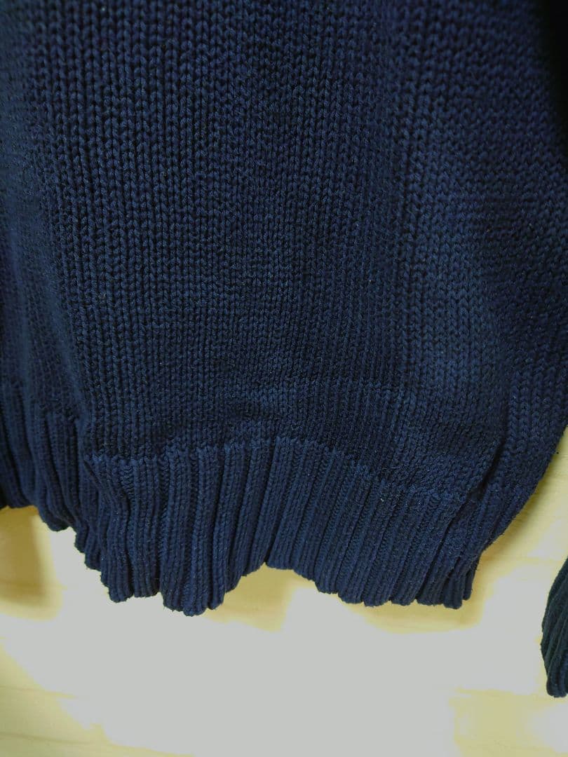 STUSSY ステューシー アメリカ国旗 星条旗コットンニット ネイビー L