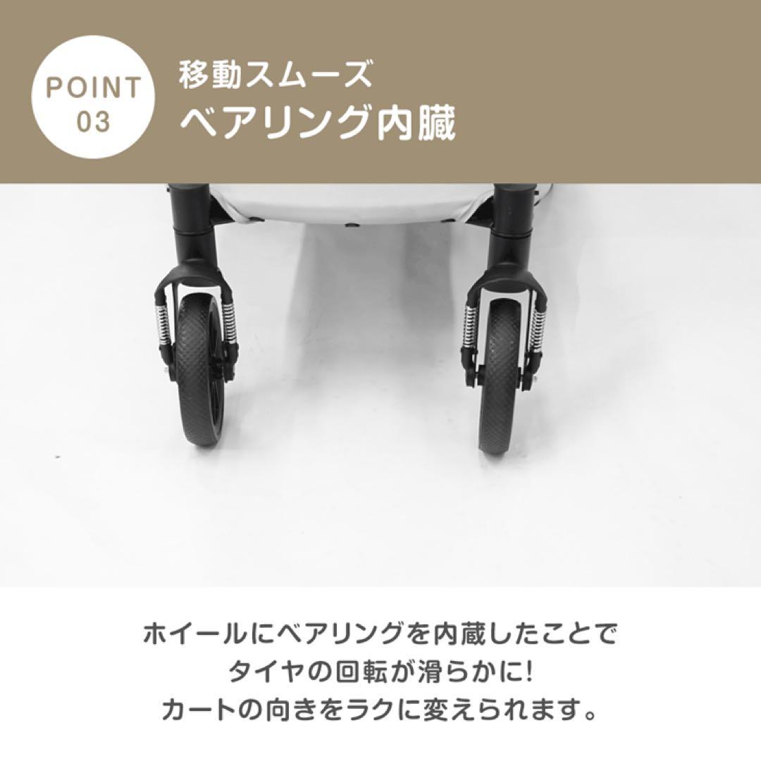 新品未使用　スロープ付きペットカート 大型犬対応 60kg耐荷重　ベージュ