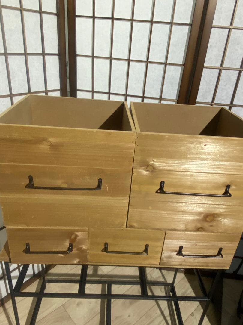 ✨完売品✨　salut!サリュ　WEB限定アイアンウッド5ドロワーマルチラック