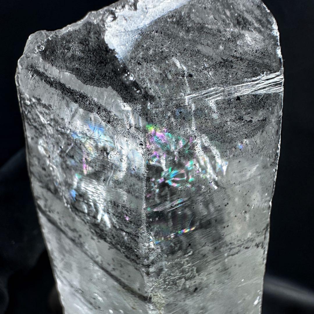 爆アレ❗️虹☆ブラックガーデンクォーツポイント ヒマラヤ水晶共生超パワーA1232