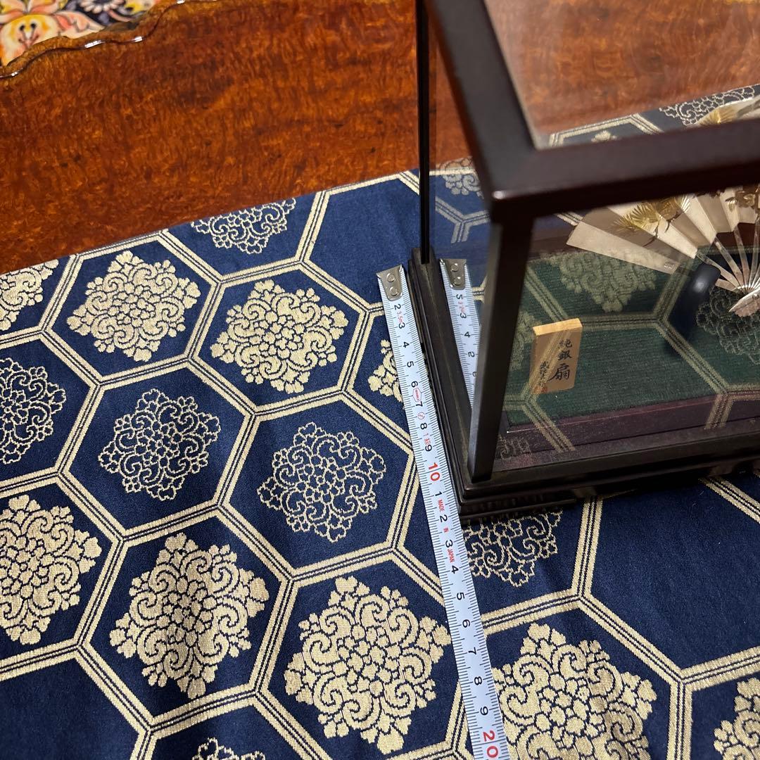 G*G様 純銀金色装飾の扇子 置物