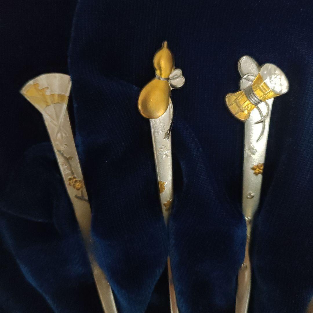 は*る様 純銀楊枝5本セット 新品箱付き