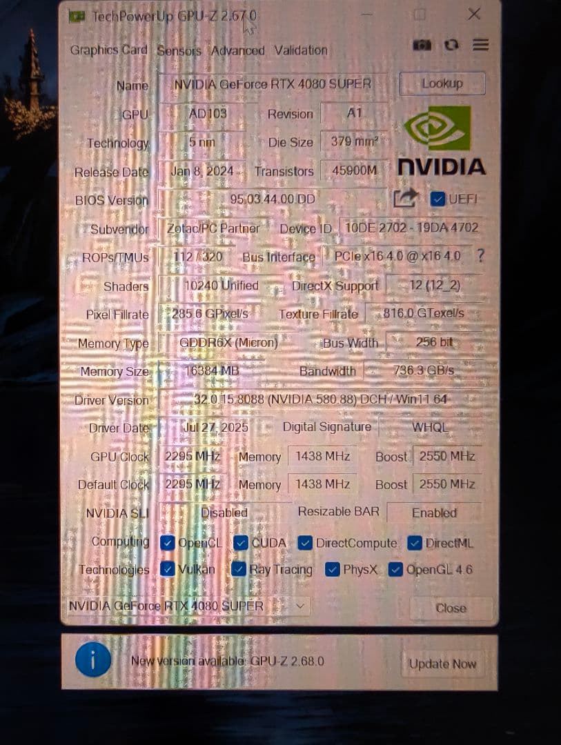 グラフィックボード・グラボ・ビデオカード ZOTAC GAMING GeForce RTX 4080 SUPER