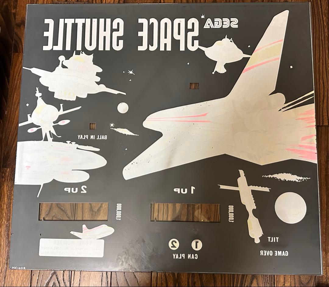 SEGA ゲーム　スペースシャトル　ゲーム機　パネル　ガラス製　アーケードゲーム