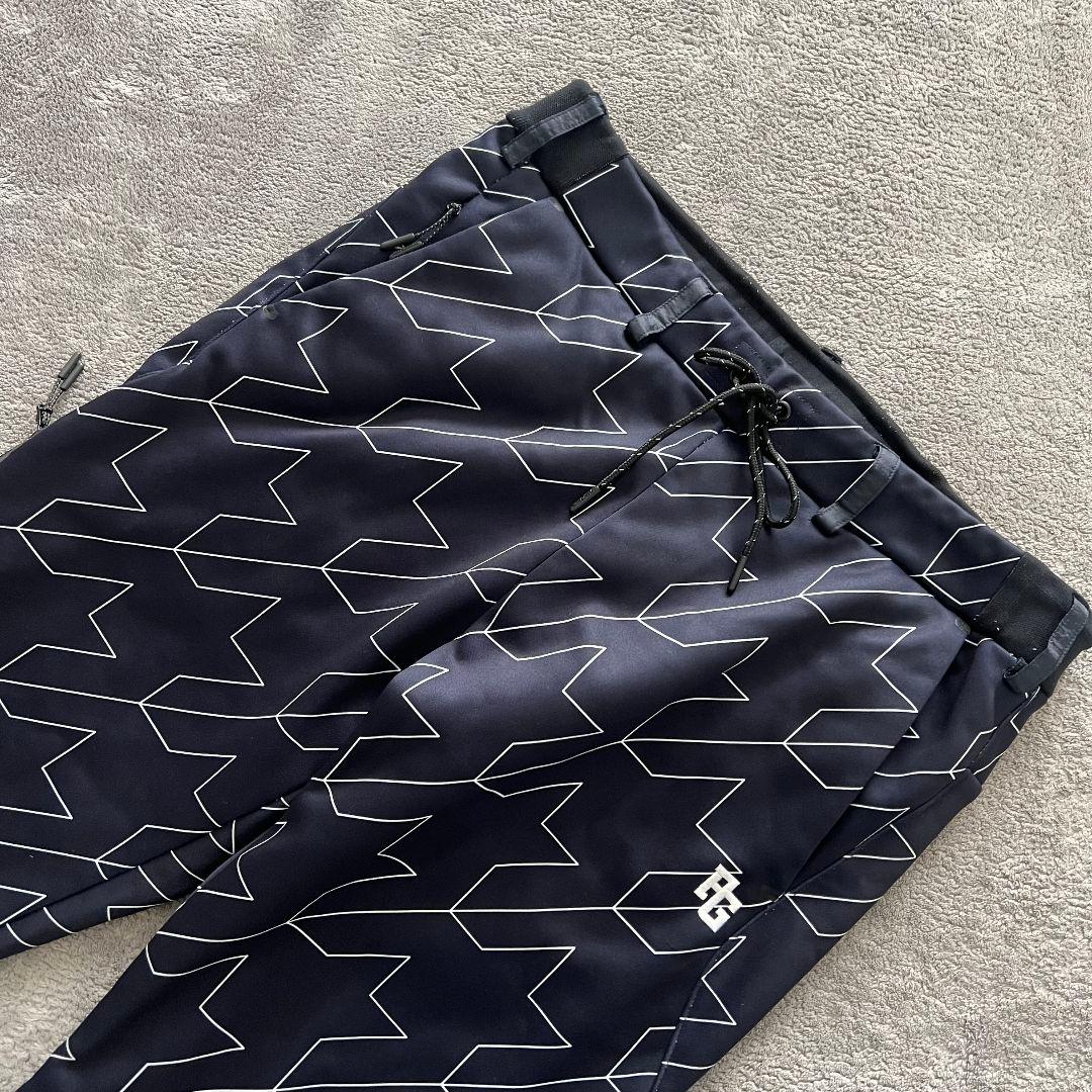 Pearly gates パーリーゲイツ　裏起毛　イージーパンツ　千鳥柄　メンズ