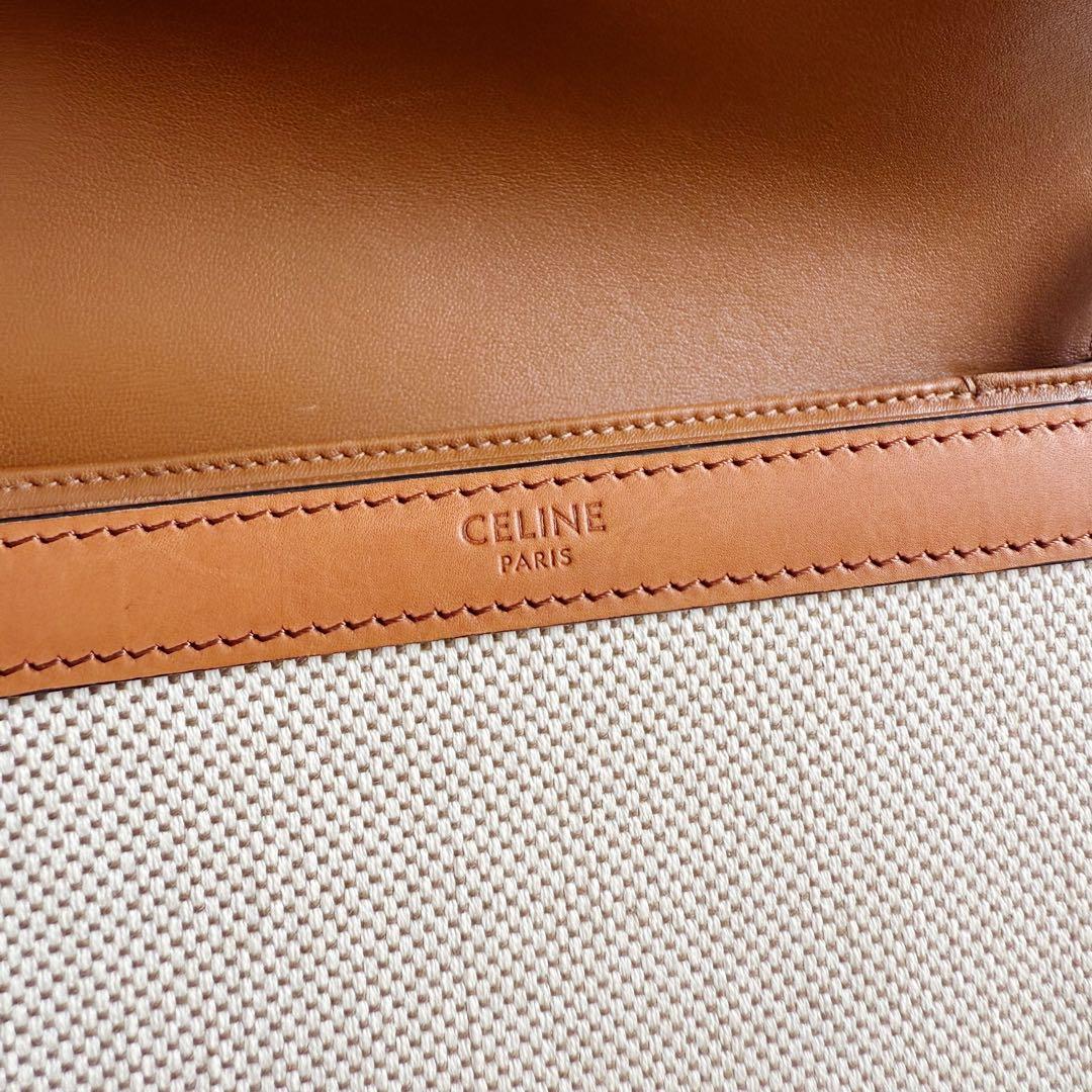 CELINE セリーヌ　ティーントリオンフ　ナチュラルタン　ショルダーバッグ