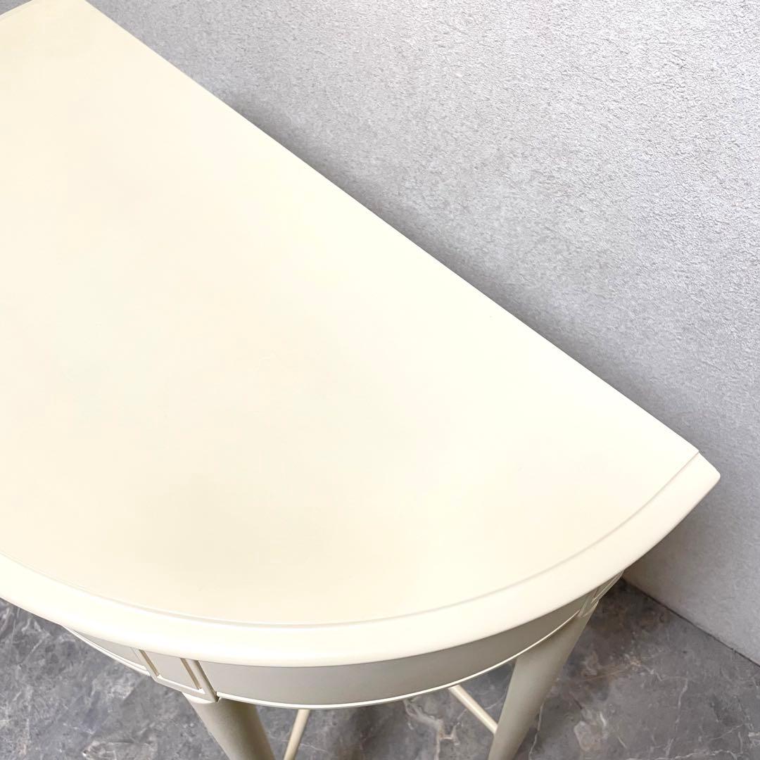 東海家具　Fleur コンソールテーブル 半円形 エレガント猫脚　アンティーク