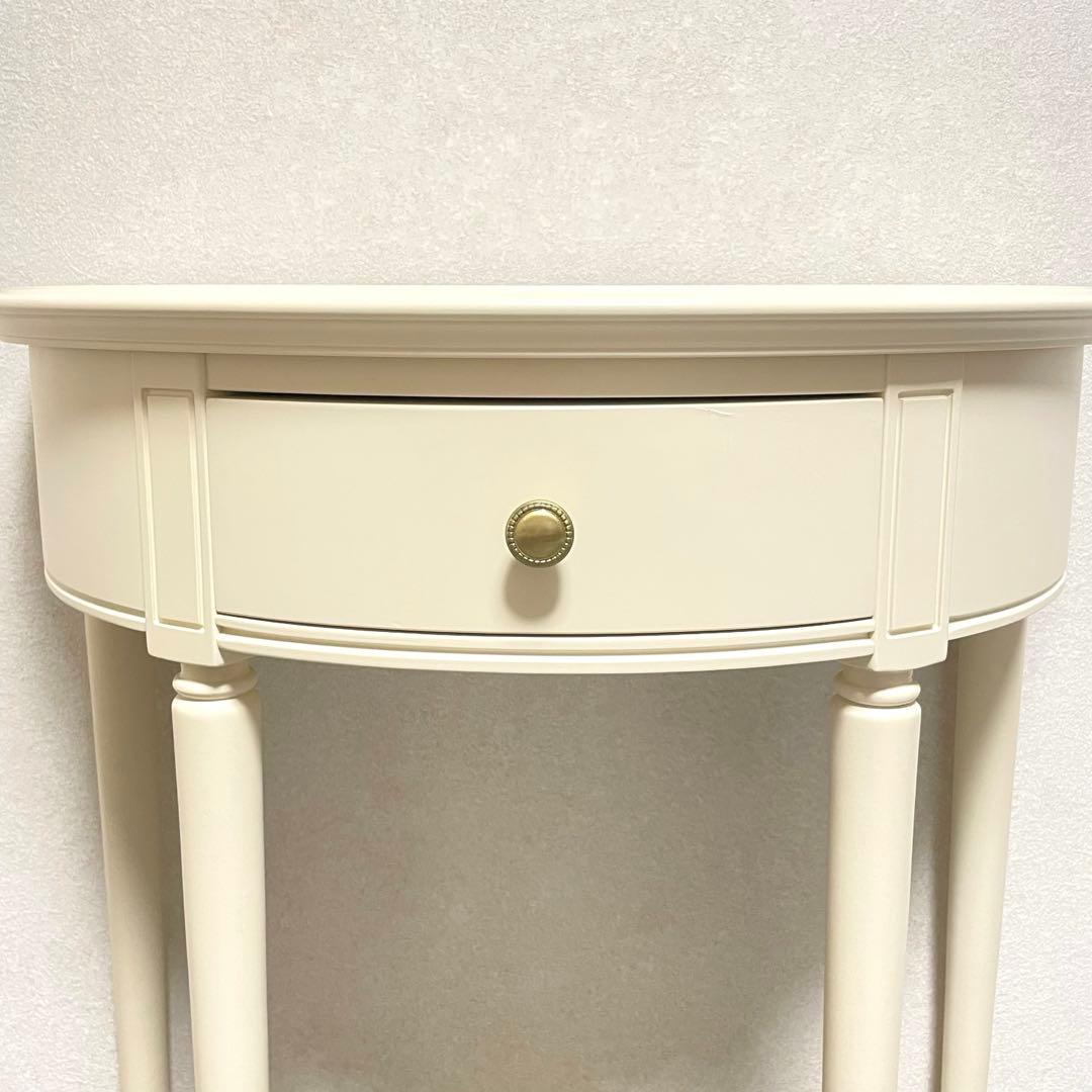 東海家具　Fleur コンソールテーブル 半円形 エレガント猫脚　アンティーク