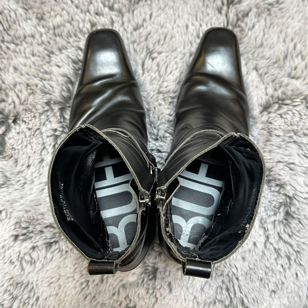 BUFFALO BOBS ZIGGY ブラックジッパーブーツ 43