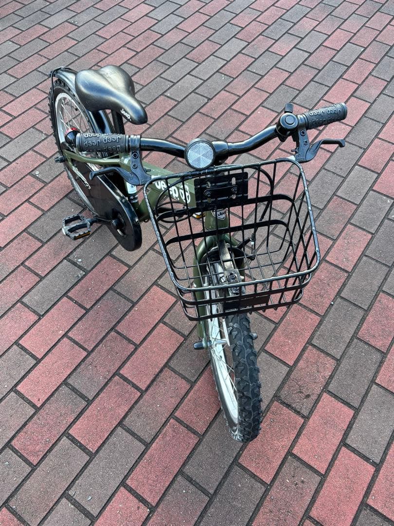 Jeepキッズ自転車(18㌅)お引き取り限定[配達可能]