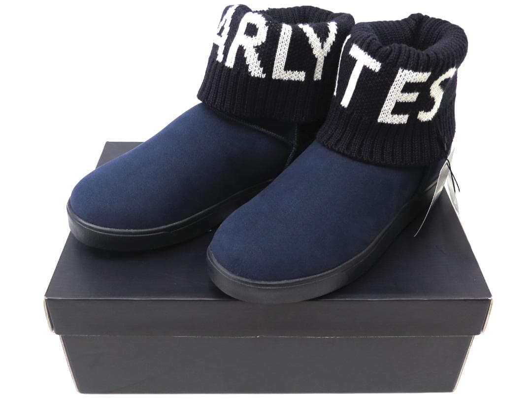 展示品●パーリーゲイツ●ヌバック×リブニット　ゴルフショートブーツ　24.5cm