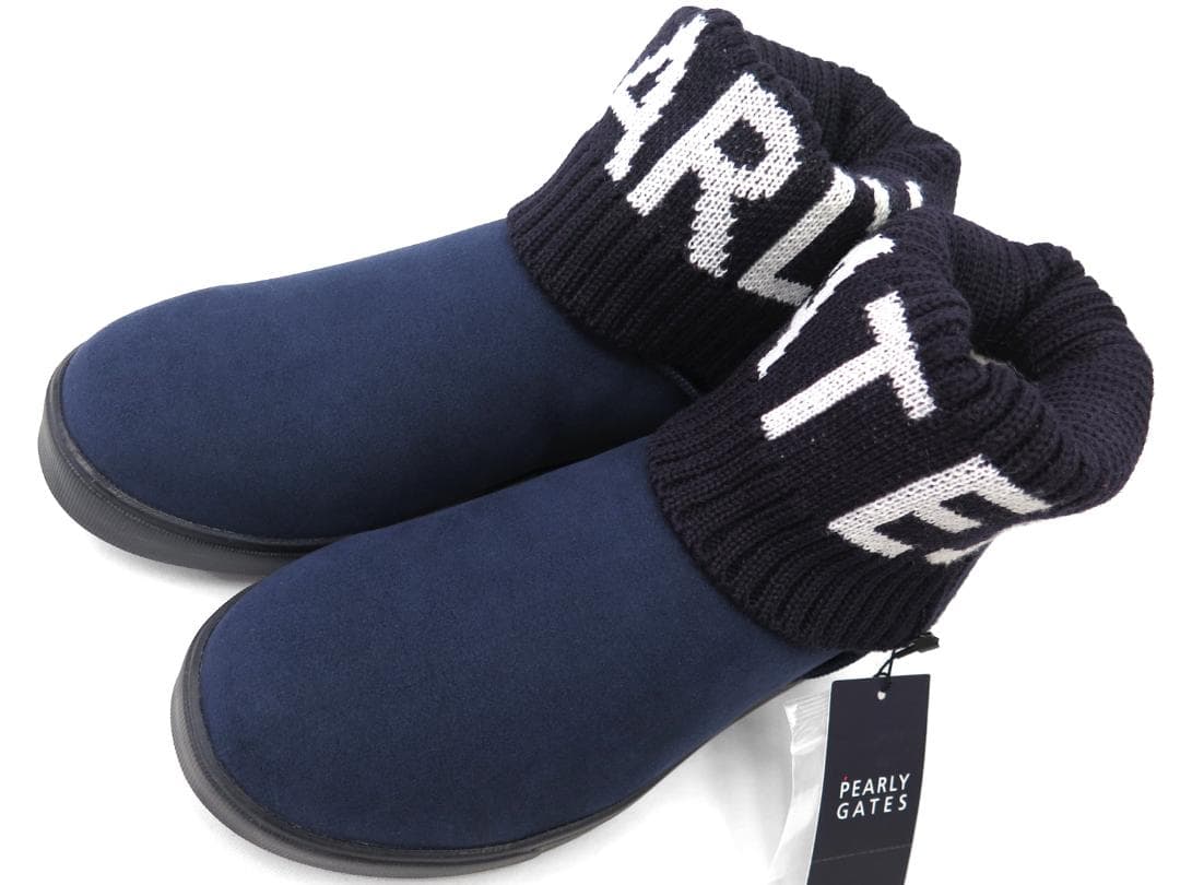 展示品●パーリーゲイツ●ヌバック×リブニット　ゴルフショートブーツ　24.5cm