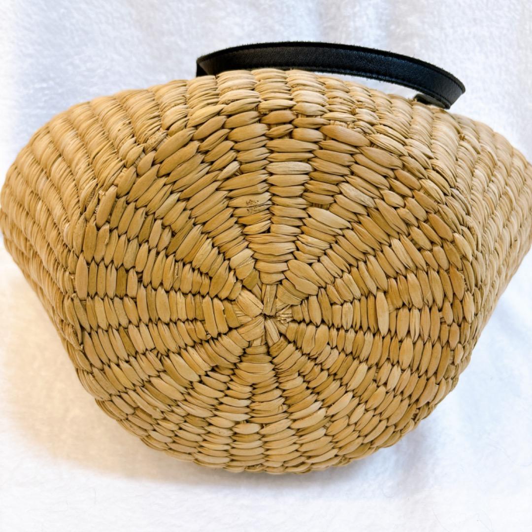 【新品】ikot イコット レザートートバッグかごバッグ2way ファーフラップ