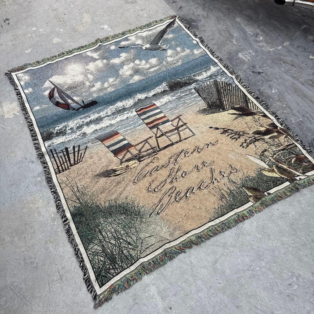 ビーチ　マルチカバー　ソファーカバー　ヴィンテージラグ　160x130