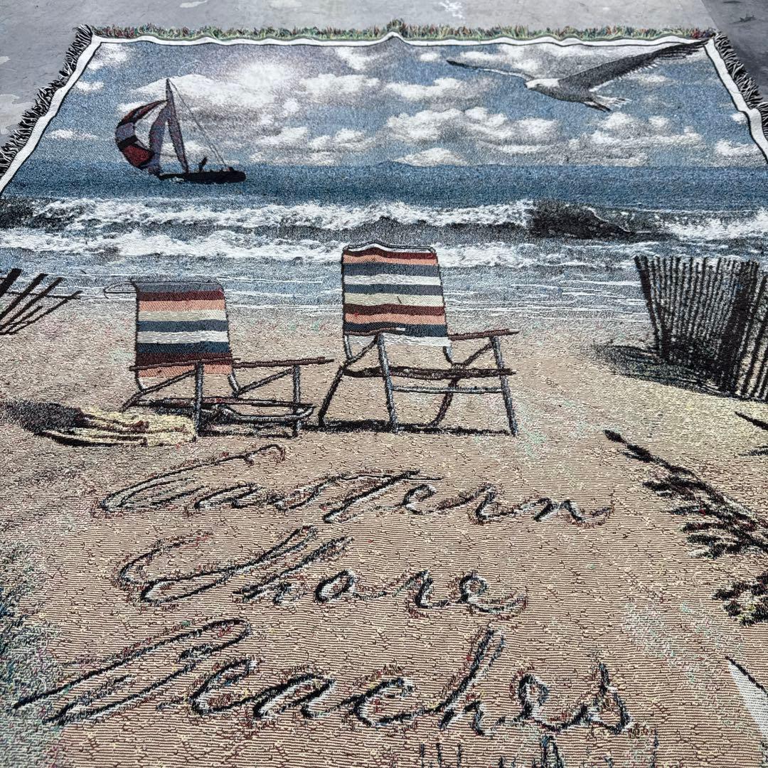 ビーチ　マルチカバー　ソファーカバー　ヴィンテージラグ　160x130