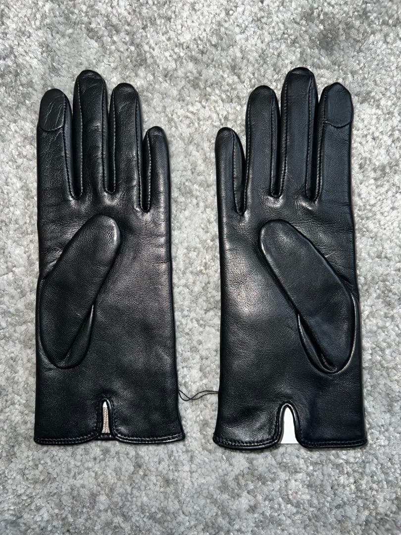 スカルプテッド シグネチャー レザー テック グローブ