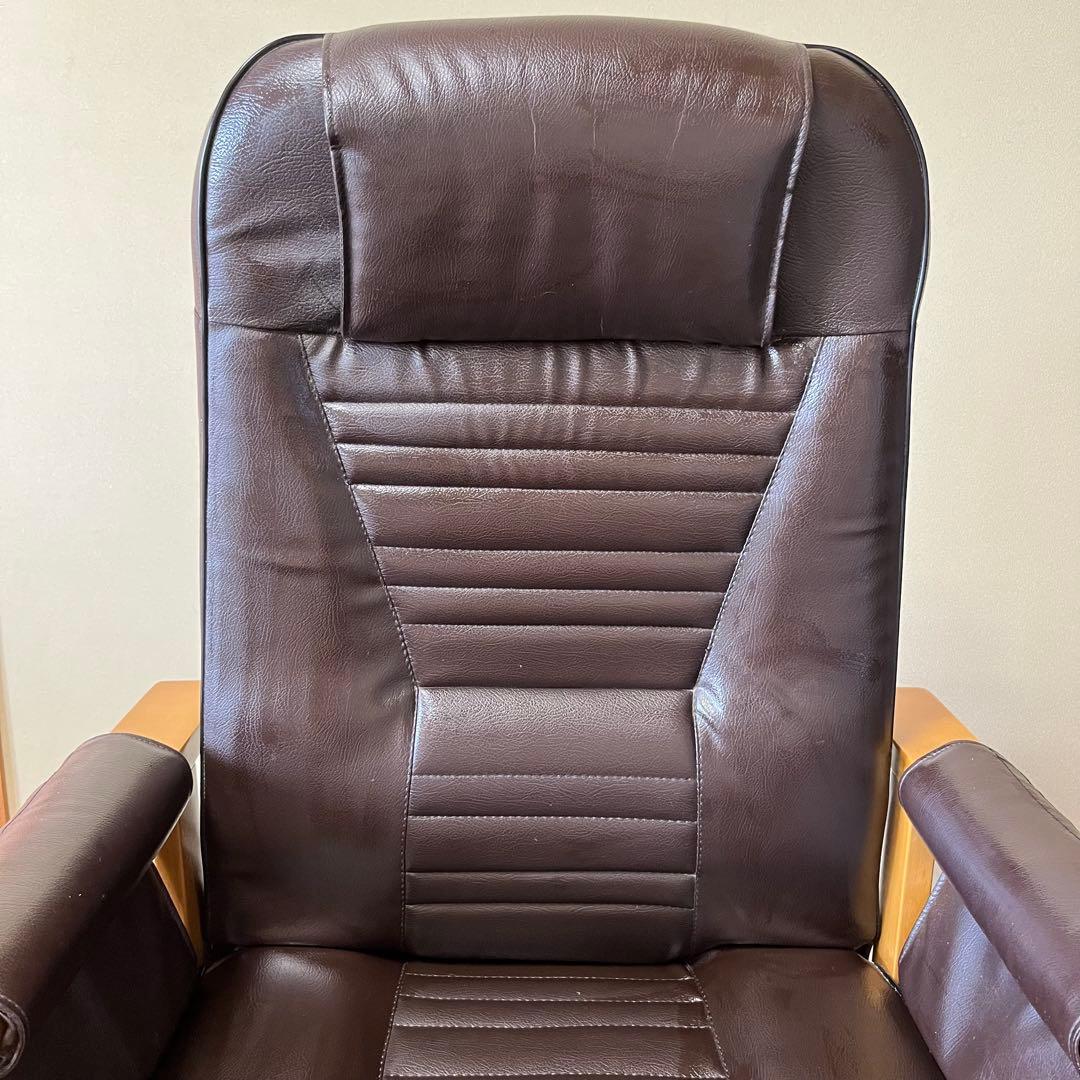 回転式リクライニングチェア　ブラウン