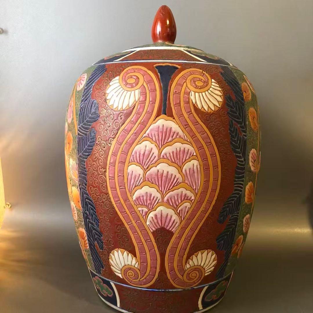 N406、骨董品　中国美術　豪華な中国 金彩花瓶　美品