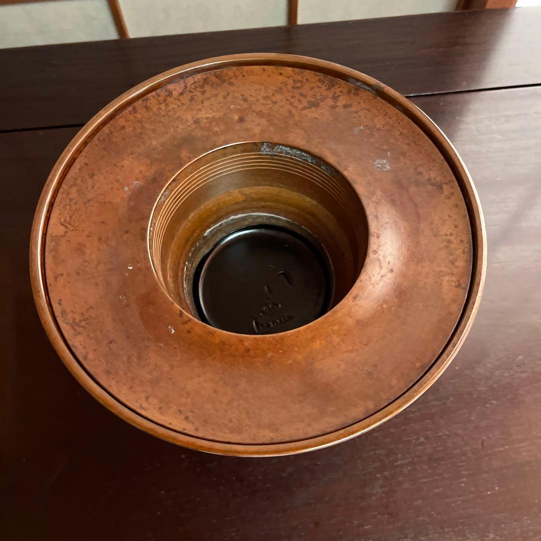 遠州流　七世好「萬物」花器　銅製