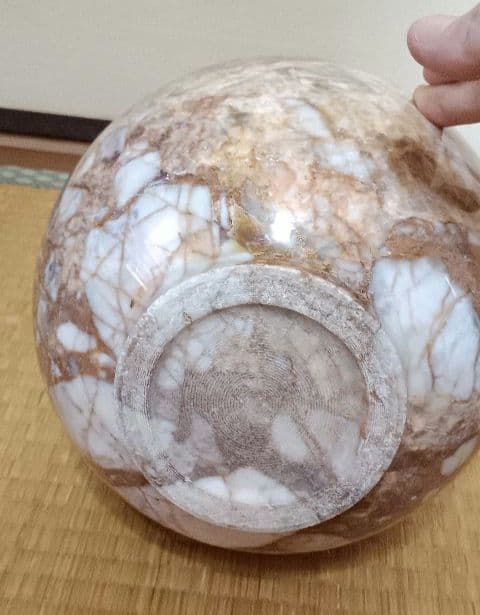 大理石 花瓶 茶色と白の模様