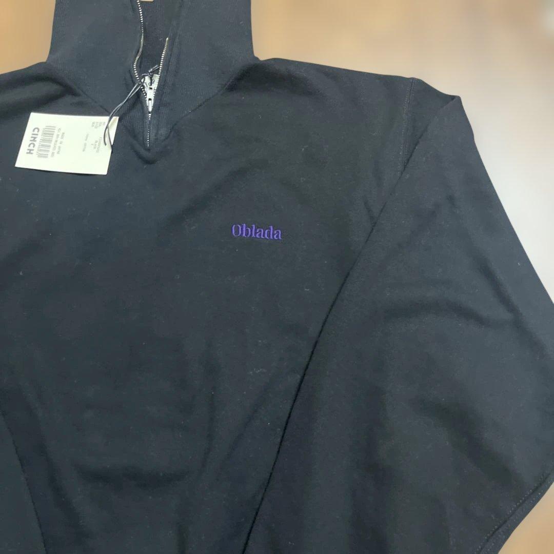 タグ付き　新品　Obladaハーフジップ スウェット