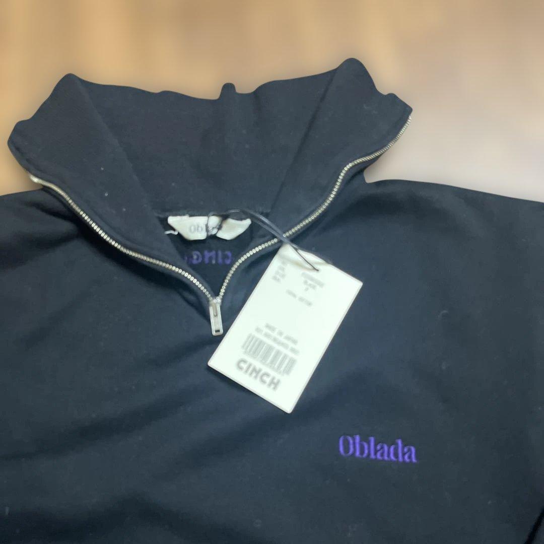 タグ付き　新品　Obladaハーフジップ スウェット