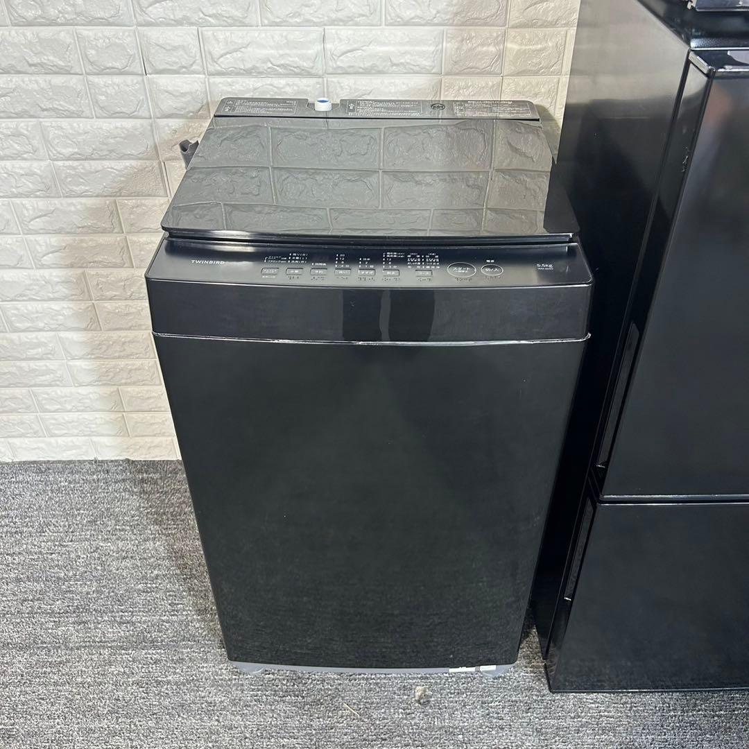 生活家電 黒色 3点セット 冷蔵庫 洗濯機 電子レンジ 高年式 I012