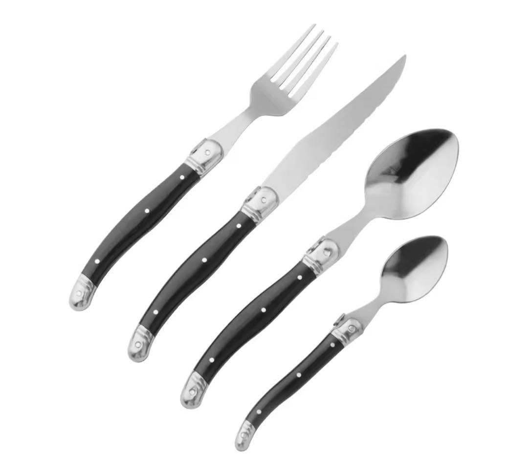 Laguiole カトラリーセット 24点 ブラックハンドル刻印なし