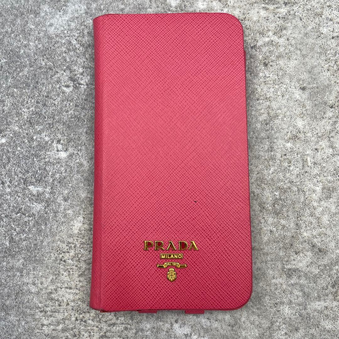 【極美品】PRADA　プラダ　サフィアーノ　iPhone 7/8+ ケース