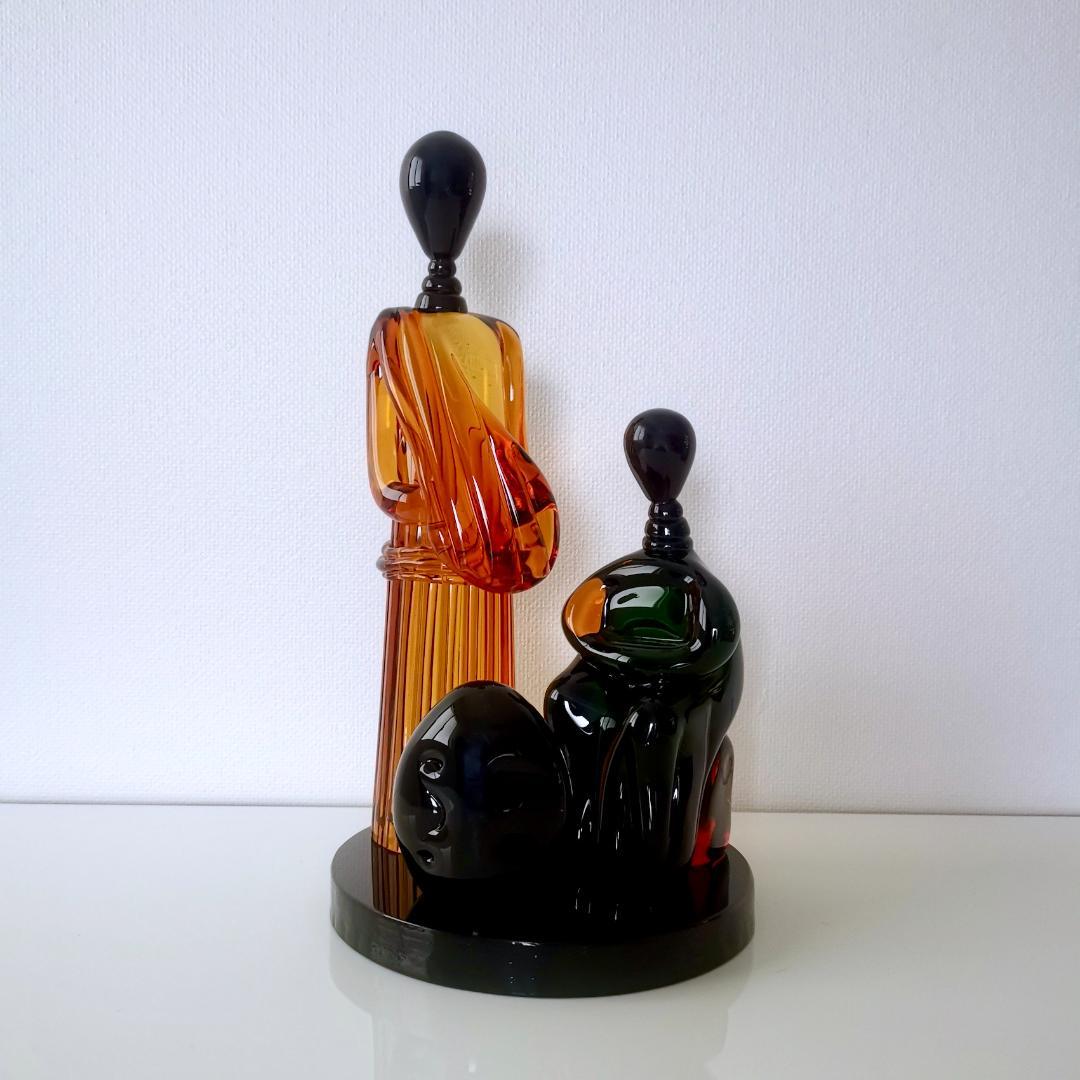 ムラノガラス  ベネチアガラス  デキリコ オマージュ ガラスオブジェ