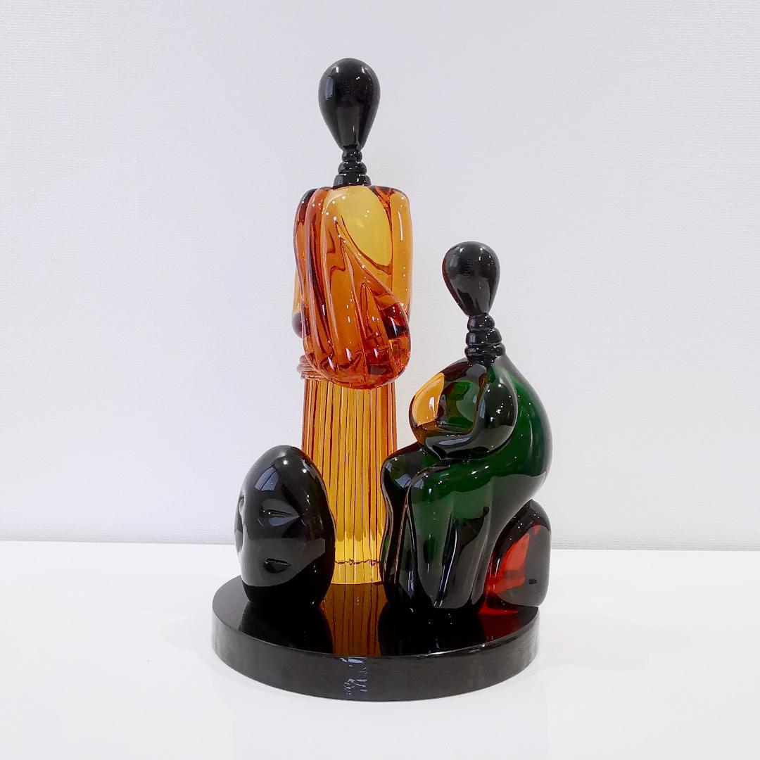 ムラノガラス  ベネチアガラス  デキリコ オマージュ ガラスオブジェ