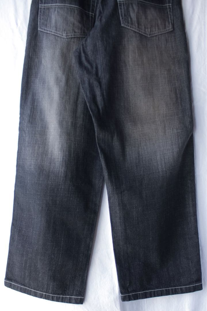 90s SOUTHPOLE ワイドデニム バギーパンツ USA古着 S W29黒
