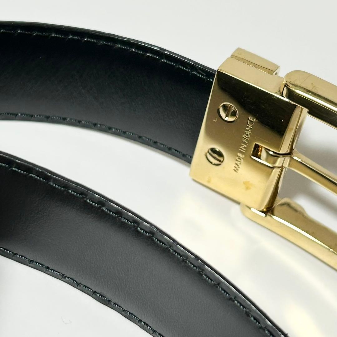 美品 ルイヴィトン ベルト M6832 エピ サンチュール クラシック ブラック