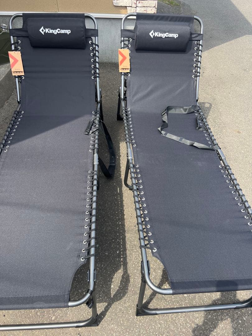 KingCamp アウトドアチェア 黒 2台