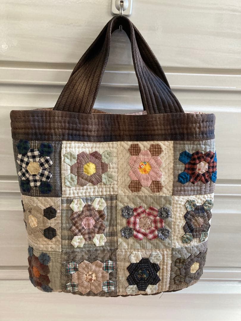 パッチワークキルトのトートバッグ