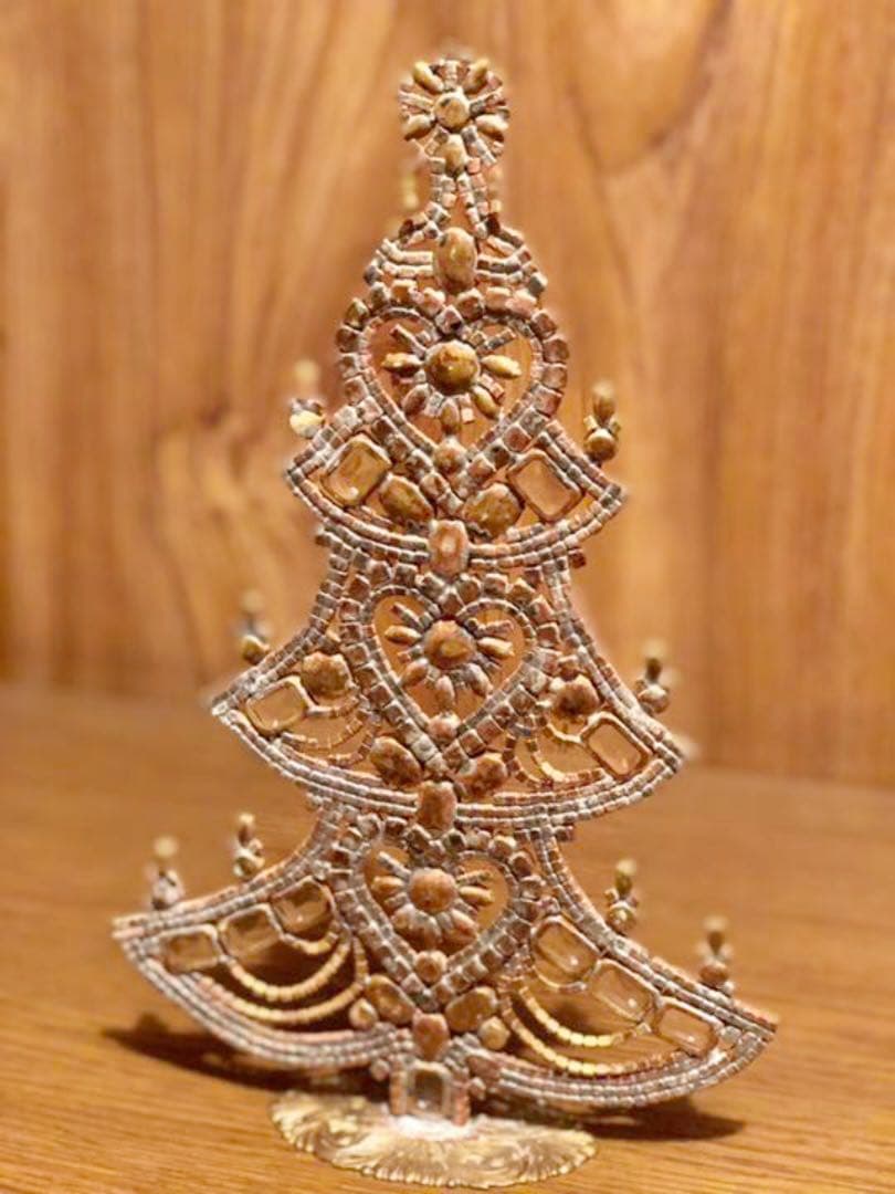 【大サイズ】チェコガラス ラインストーン クリスマスツリー