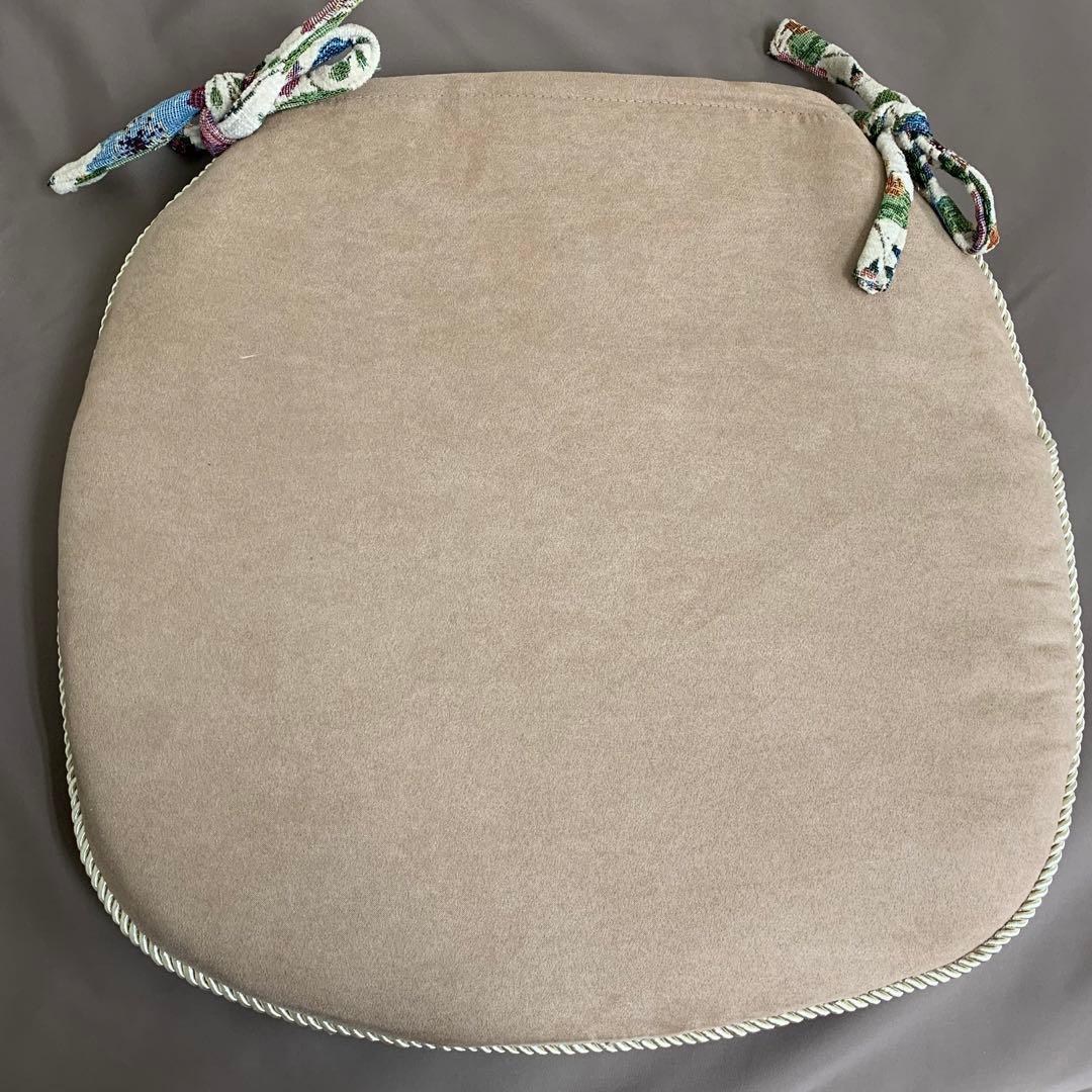 わさま　シェニール　ダイニングシートクッション　４枚セット