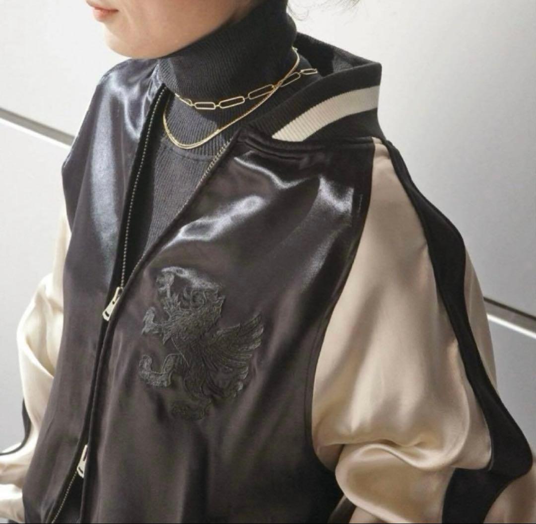 APSTUDIO COUTURE D`ADAM 別注バイカラーサテン ジャケット